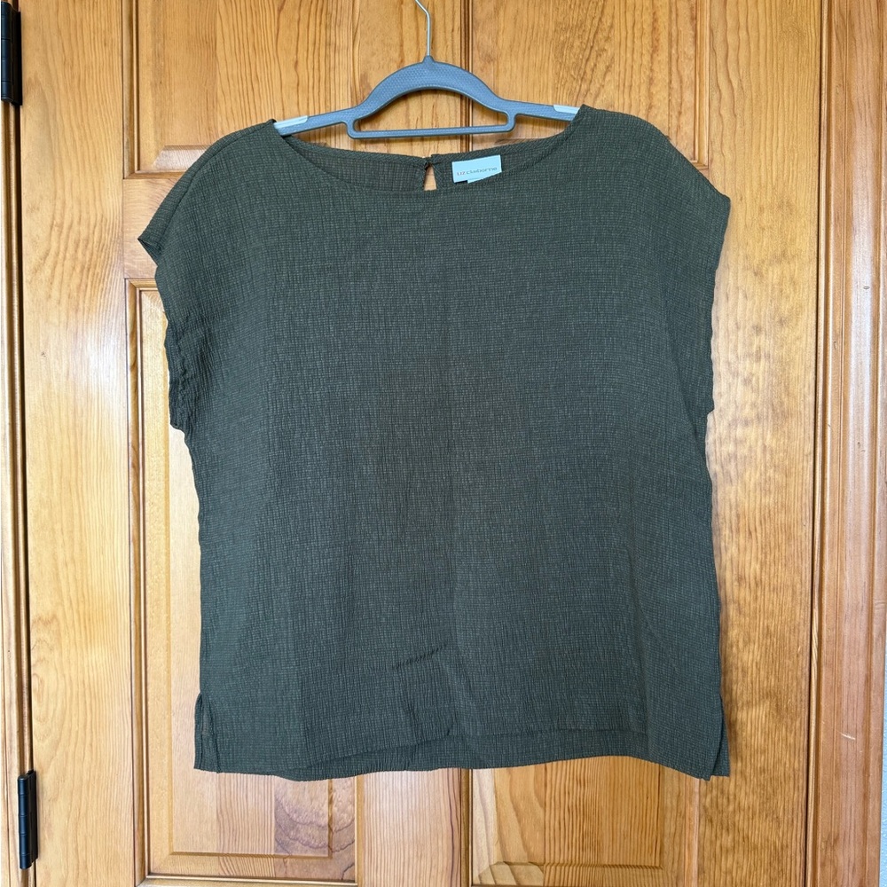 Liz Claiborne Forest Green Blouse size small